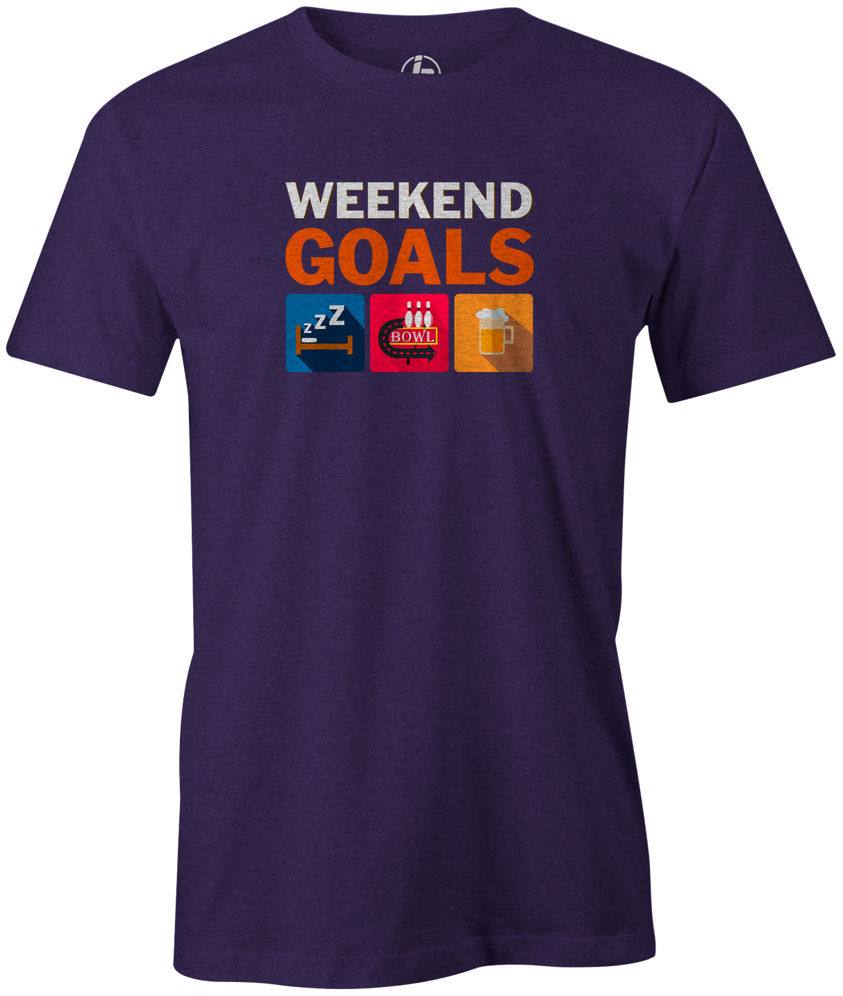 Weekend Goals Men's T-shirt, Purple, Bowling, tshirt, tee, tee-shirt, tee shirt