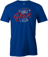 'Merica Bowls Bowling T-shirt Blue