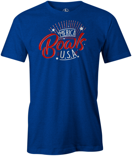 'Merica Bowls Bowling T-shirt Blue