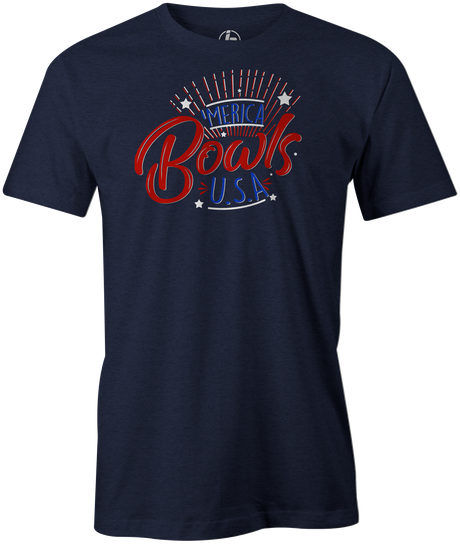 'Merica Bowls Bowling T-shirt Navy