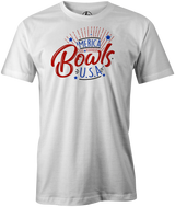 'Merica Bowls Bowling T-shirt White