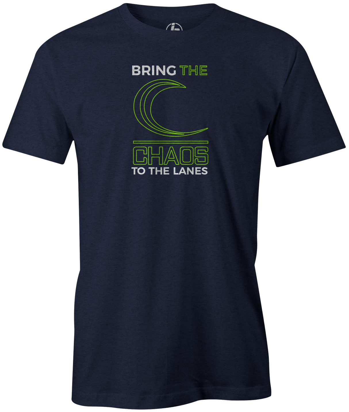 Chaos Men's T-shirt, Navy, Bowling, Bowling Ball, Tshirt, tee, tee-shirt, tee shirt. 