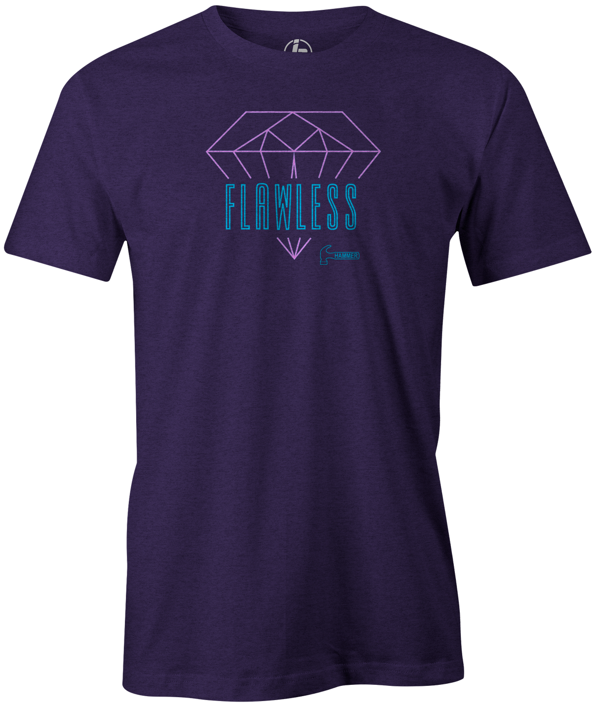 Flawless Men's T-shirt, Purple, Bowling, tshirt, tee shirt, tee-shirt, tee, bowling ball, hammer bowling, hammer.