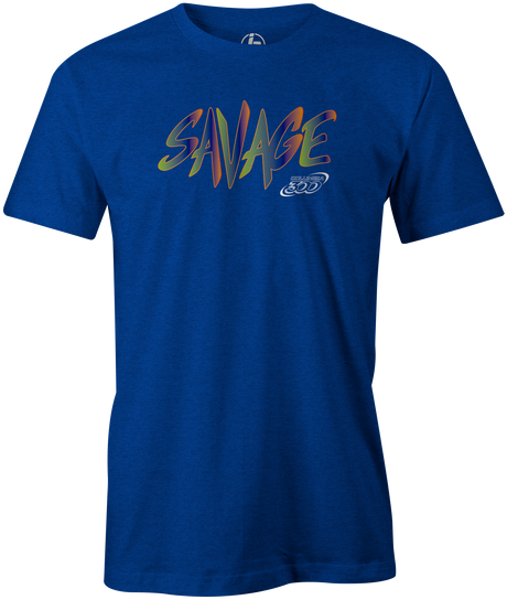 Savage Men's T-Shirt, Blue, savage life, columbia 300, bowling, bowling ball, tee-shirt, tee shirt, tee, tshirt. 