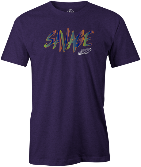 Savage Men's T-Shirt, Purple, savage life, columbia 300, bowling, bowling ball, tee-shirt, tee shirt, tee, tshirt. 