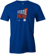 Statement Men's T-shirt, Blue, bowling, statement pearl, statement hybrid, statement solid, bowling ball, logo, cool, hammer, hammer bowling, tshirt, tee, tee-shirt, tee shirt.