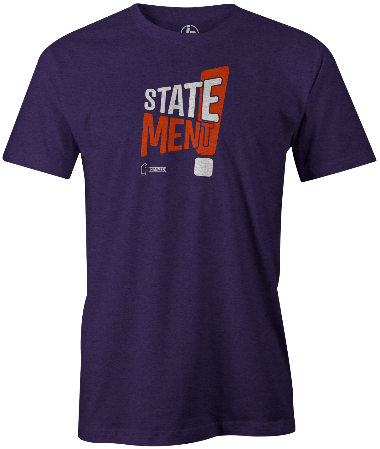 Statement Men's T-shirt, Purple, bowling, statement pearl, statement hybrid, statement solid, bowling ball, logo, cool, hammer, hammer bowling, tshirt, tee, tee-shirt, tee shirt.