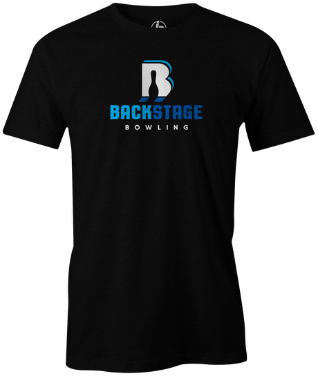 Backstage Bowling Classic T-shirt, men's, black, tee, tee-shirt, t shirt, apparel, merch, practice, lanes, free shipping, discount, cheap, coupon, shannon o'keefe, bryan o'keefe, mike jasnau, mike shady, coaching, membership, cool, vintage, authentic, original