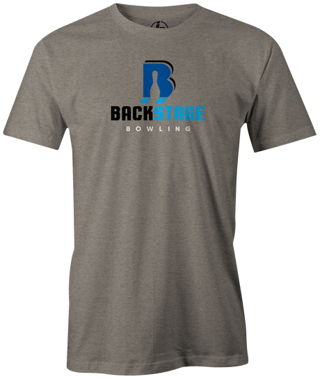 Backstage Bowling Classic T-shirt, men's, gray, tee, tee-shirt, t shirt, apparel, merch, practice, lanes, free shipping, discount, cheap, coupon, shannon o'keefe, bryan o'keefe, mike jasnau, mike shady, coaching, membership, cool, vintage, authentic, original