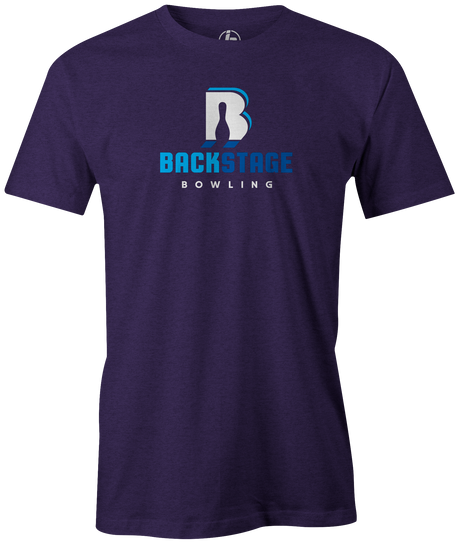 Backstage Bowling Classic T-shirt, men's, purple, tee, tee-shirt, t shirt, apparel, merch, practice, lanes, free shipping, discount, cheap, coupon, shannon o'keefe, bryan o'keefe, mike jasnau, mike shady, coaching, membership, cool, vintage, authentic, original