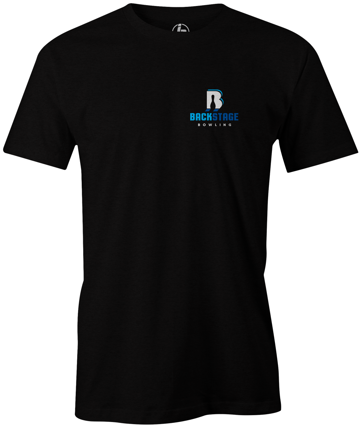 Backstage Bowling T-shirt, men's, black, tee, tee-shirt, t shirt, apparel, merch, practice, lanes, free shipping, discount, cheap, coupon, shannon o'keefe, bryan o'keefe, mike jasnau, mike shady, coaching, membership, cool, vintage, authentic, original
