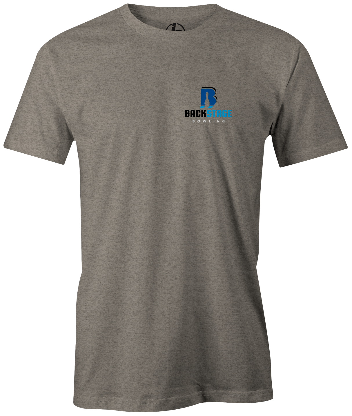 Backstage Bowling T-shirt, men's, gray, tee, tee-shirt, t shirt, apparel, merch, practice, lanes, free shipping, discount, cheap, coupon, shannon o'keefe, bryan o'keefe, mike jasnau, mike shady, coaching, membership, cool, vintage, authentic, original