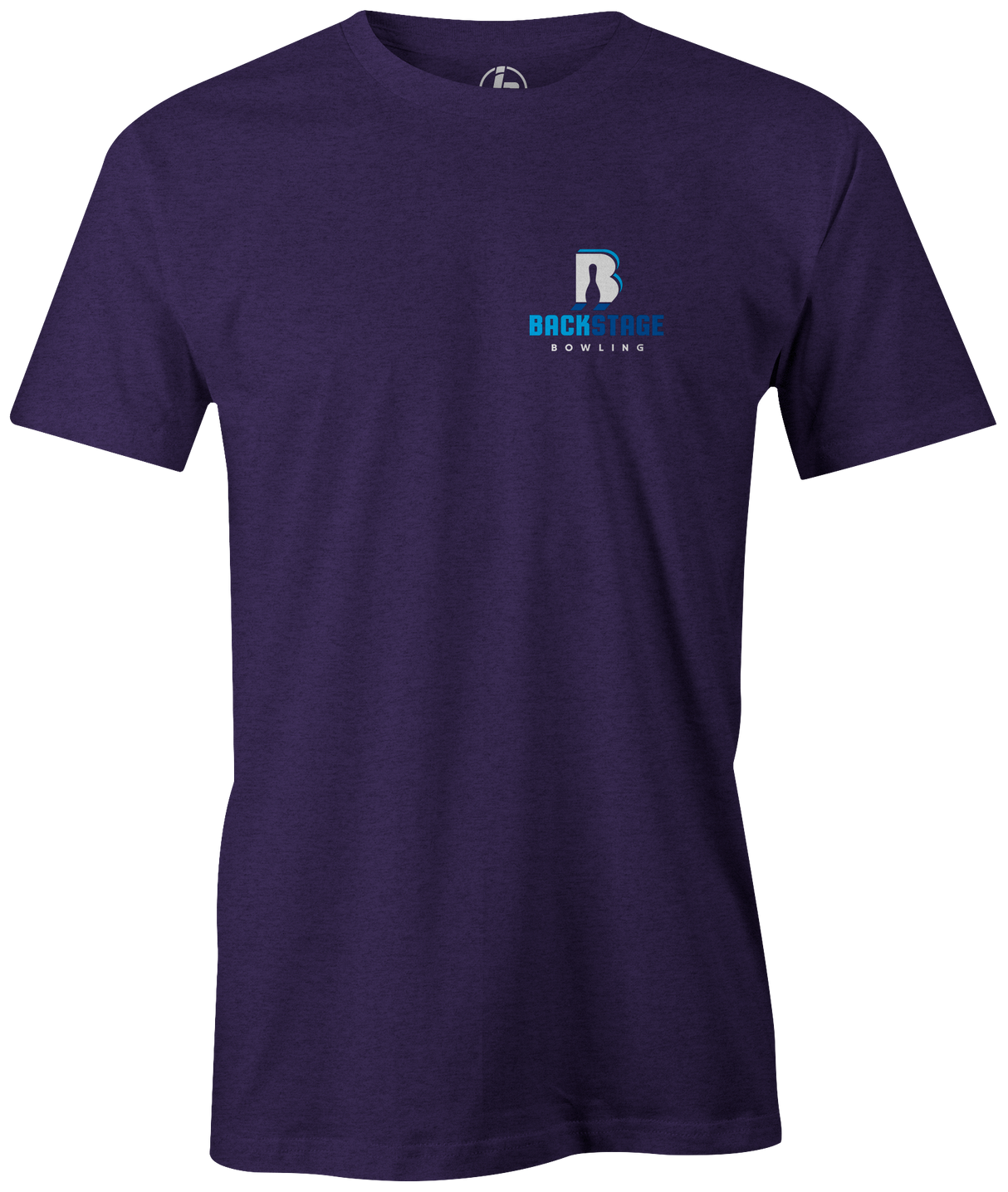 Backstage Bowling T-shirt, men's, purple, tee, tee-shirt, t shirt, apparel, merch, practice, lanes, free shipping, discount, cheap, coupon, shannon o'keefe, bryan o'keefe, mike jasnau, mike shady, coaching, membership, cool, vintage, authentic, original