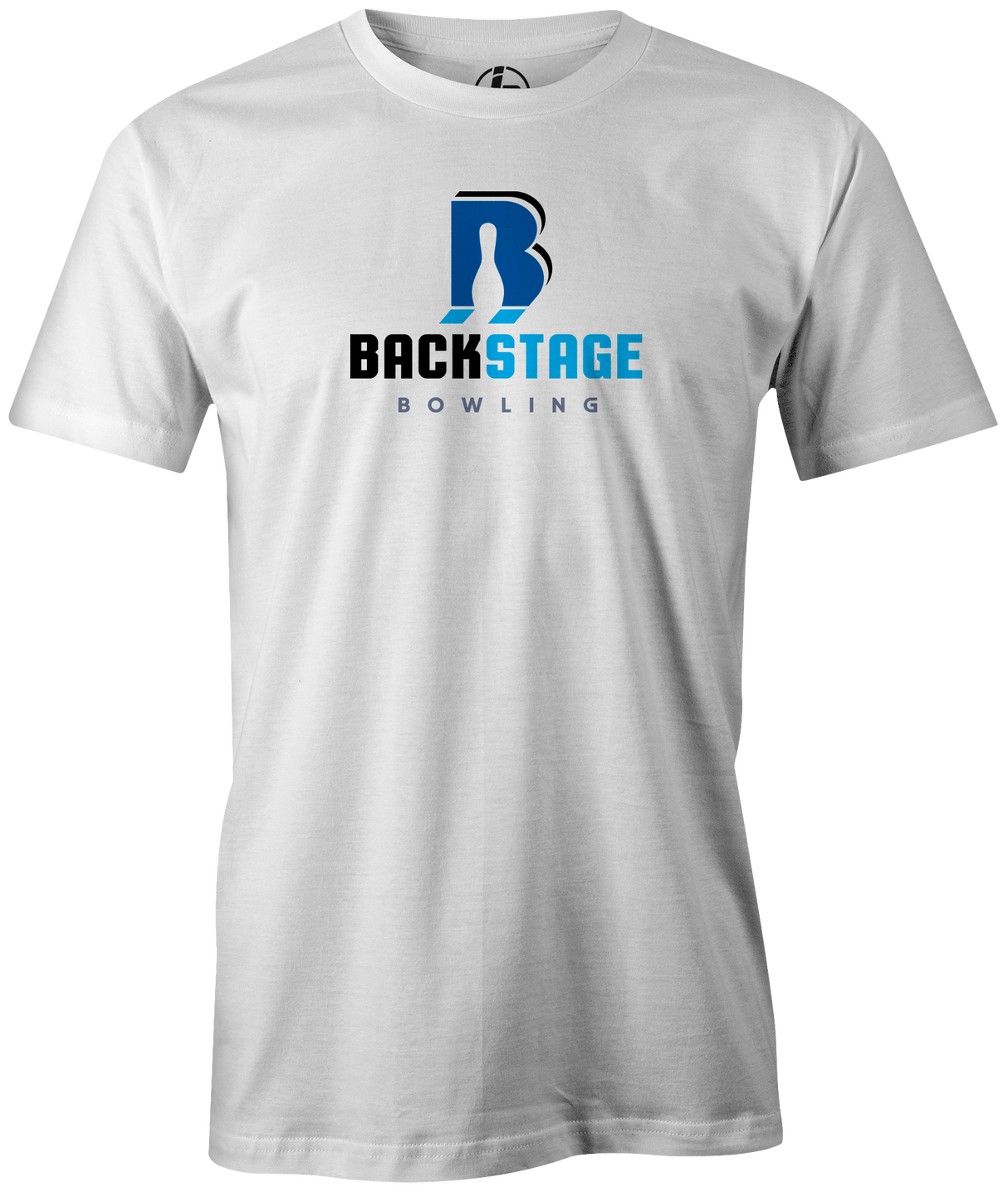 Backstage Bowling Classic T-shirt, men's, white tee, tee-shirt, t shirt, apparel, merch, practice, lanes, free shipping, discount, cheap, coupon, shannon o'keefe, bryan o'keefe, mike jasnau, mike shady, coaching, membership, cool, vintage, authentic, original