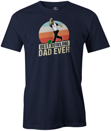 Best bowling Dad Ever Men's Bowling shirt, navy, tee, tee-shirt, tee shirt, apparel, merch, cool, funny, vintage, father's day, gift, present, cheap, discount, free shipping, goat.