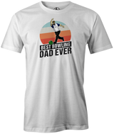 Best bowling Dad Ever Men's Bowling shirt, white, tee, tee-shirt, tee shirt, apparel, merch, cool, funny, vintage, father's day, gift, present, cheap, discount, free shipping, goat.