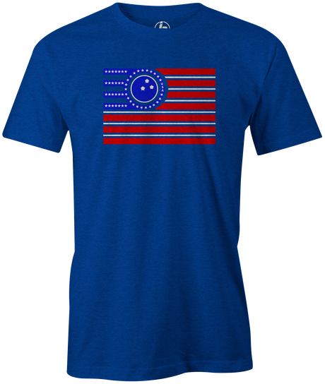 Bowlers Republic Bowling T-Shirt Blue