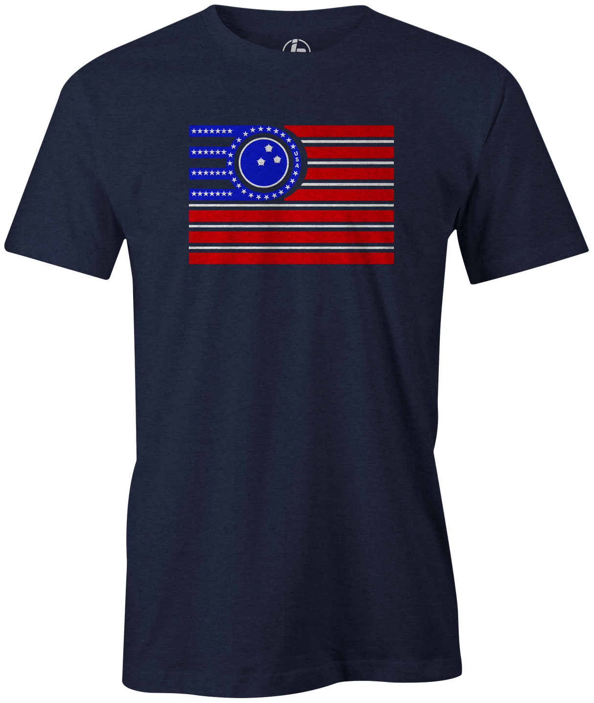 Bowlers Republic Bowling T-Shirt Navy 