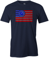Bowlers Republic Bowling T-Shirt Navy 