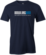 Bowling Dad Men's Bowling shirt, navy, tee, tee-shirt, tee shirt, apparel, merch, cool, funny, vintage, father's day, gift, present, cheap, discount, free shipping.