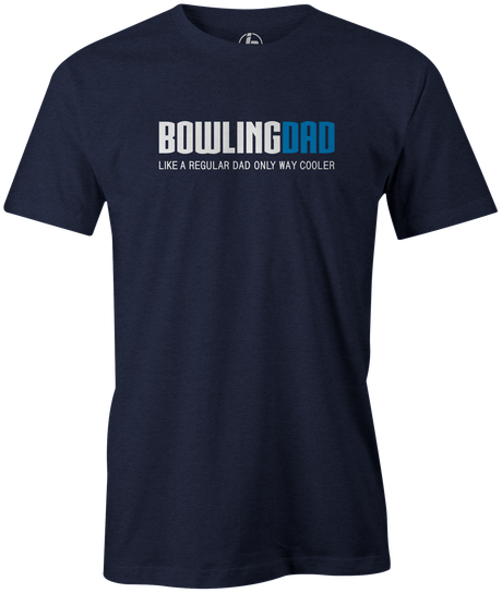 Bowling Dad Men's Bowling shirt, navy, tee, tee-shirt, tee shirt, apparel, merch, cool, funny, vintage, father's day, gift, present, cheap, discount, free shipping.