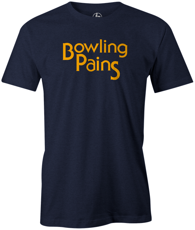 Bowling Pains: we ALL have them!  Growing pains tshirt tee t-shirt. Alan Thicke, joanna kerns, kirk cameron, tracey gold, jeremy miller, ashley johnson, leonardo dicaprio, dr. seaver, mike seaver, carol seaver, luke brower. Bowling League Night Spares Strikes gutter friends family bowler funny novelty tv television 80s 90s teen navy