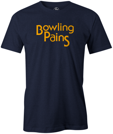 Bowling Pains: we ALL have them!  Growing pains tshirt tee t-shirt. Alan Thicke, joanna kerns, kirk cameron, tracey gold, jeremy miller, ashley johnson, leonardo dicaprio, dr. seaver, mike seaver, carol seaver, luke brower. Bowling League Night Spares Strikes gutter friends family bowler funny novelty tv television 80s 90s teen navy