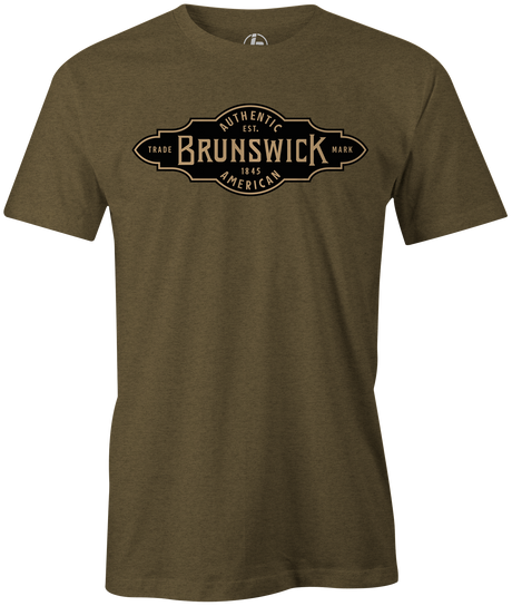 Brunswick trademark mens men's bowling tshirt tee shirt t shirt t-shirt league vintage retro big b team bowler