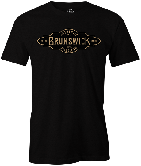 Brunswick trademark mens men's bowling tshirt tee shirt t shirt t-shirt league vintage retro big b team bowler