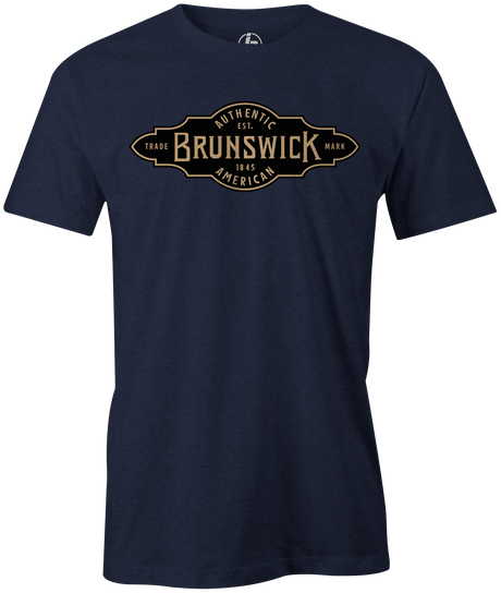 Brunswick trademark mens men's bowling tshirt tee shirt t shirt t-shirt league vintage retro big b team bowler