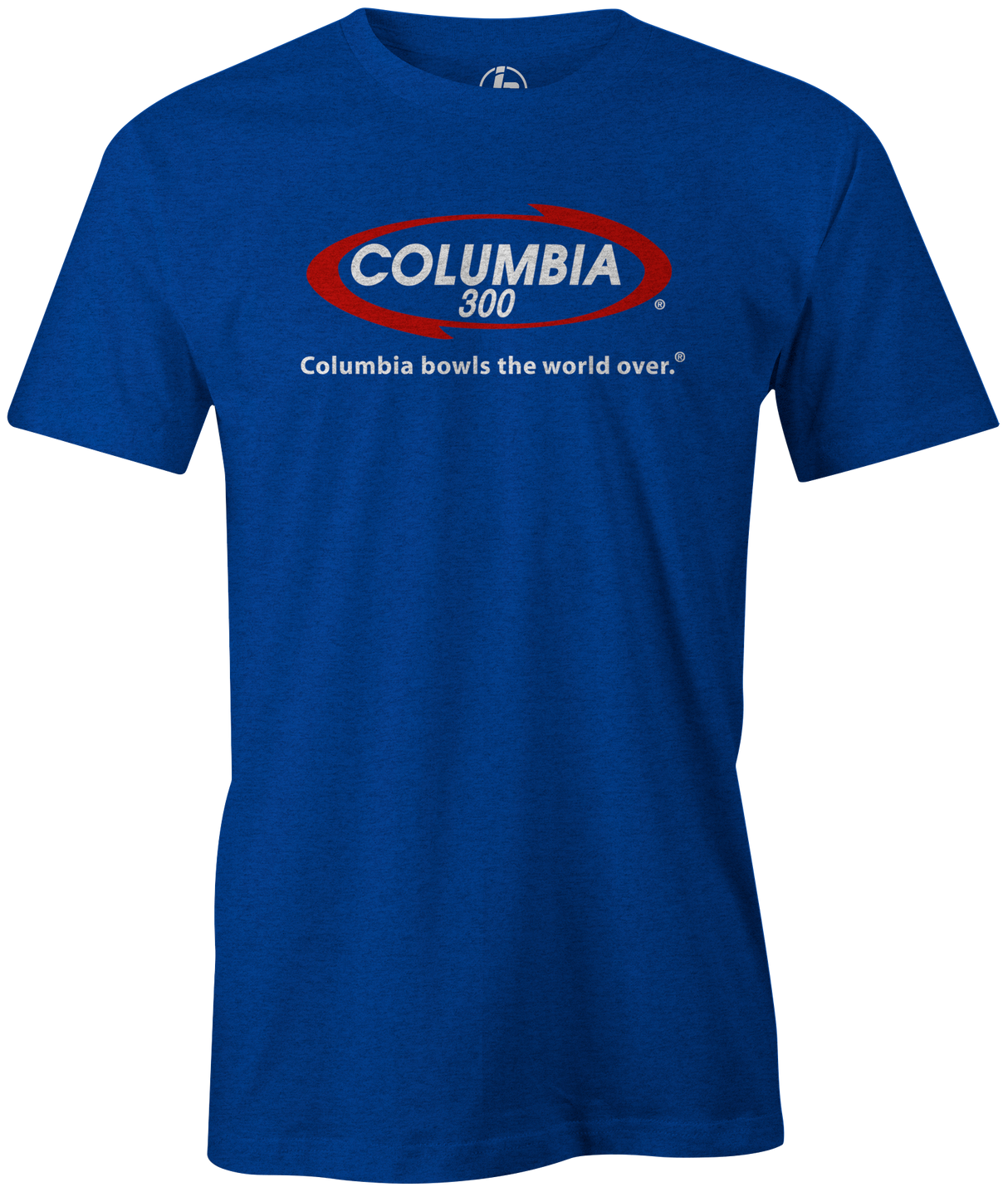 Columbia 300 Bowling T-Shirt | Bowls The World Over Blue