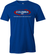 Columbia 300 Bowling T-Shirt | Bowls The World Over Blue