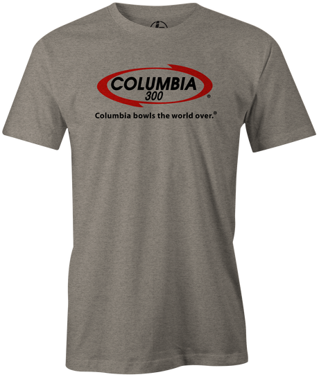 Columbia 300 Bowling T-Shirt | Bowls The World Over Gray