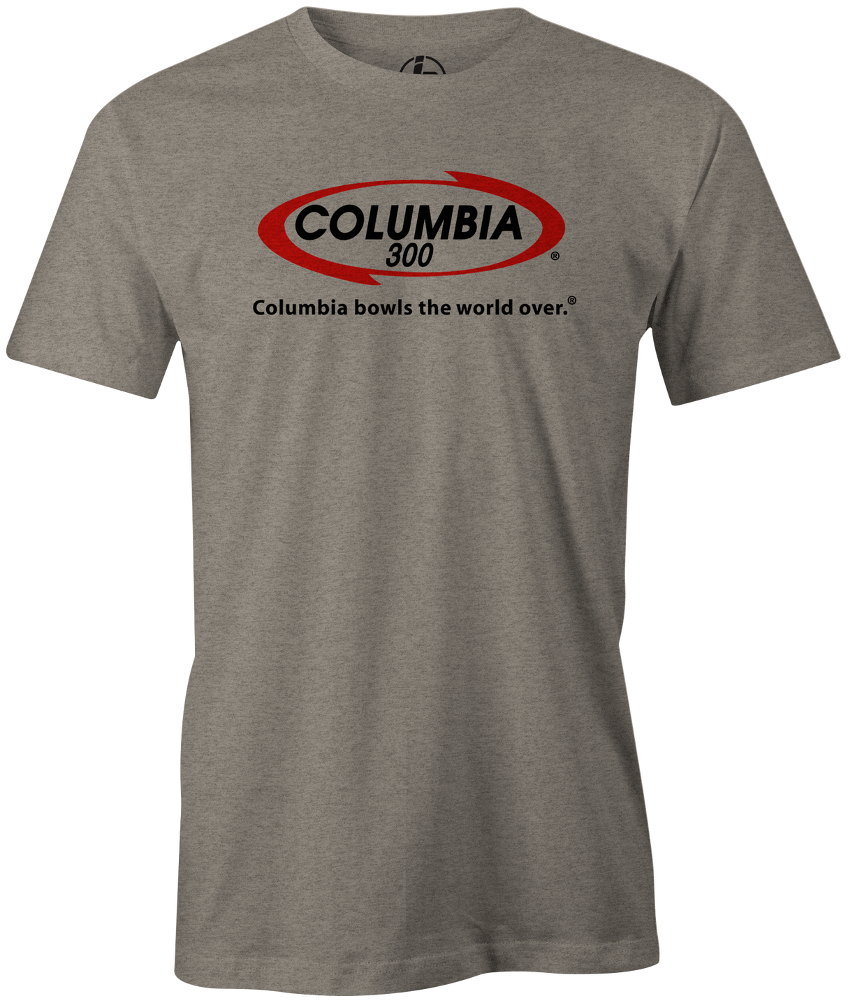 Columbia 300 Bowling T-Shirt | Bowls The World Over Gray