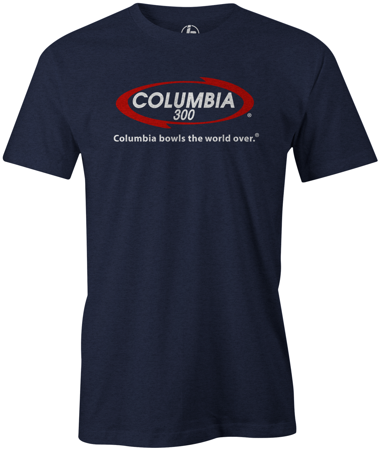 Columbia 300 Bowling T-Shirt | Bowls The World Over Navy