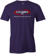 Columbia 300 Bowling T-Shirt | Bowls The World Over Purple