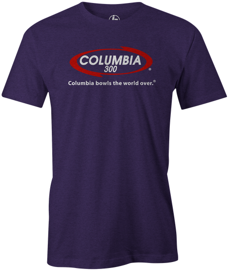 Columbia 300 Bowling T-Shirt | Bowls The World Over Purple