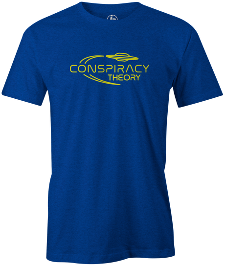 Radical Conspiracy Men's T-Shirt, Blue, bowling, bowling ball, tee, tee shirt, tee-shirt, t shirt, t-shirt, tees, league bowling team shirt, tournament shirt, funny, cool, awesome, brunswick, brand