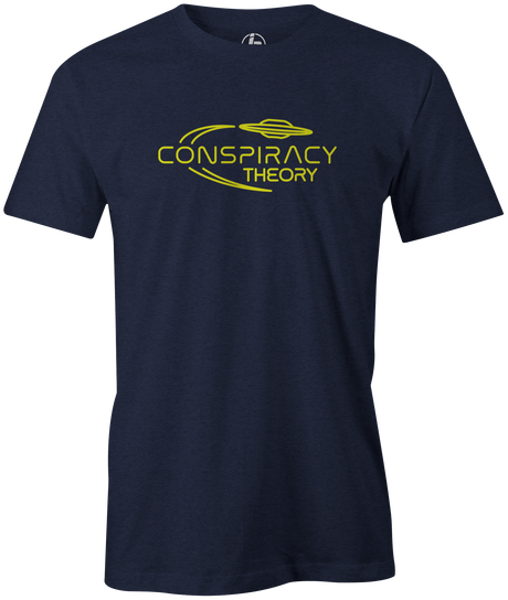 Radical Conspiracy Men's T-Shirt, Navy, bowling, bowling ball, tee, tee shirt, tee-shirt, t shirt, t-shirt, tees, league bowling team shirt, tournament shirt, funny, cool, awesome, brunswick, brand