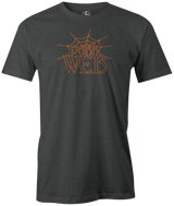 A WEB you want to get caught in! Sneak up on your competition through the DARK WEB! This awesome bowling t-shirt is the perfect gift for any hammer bowling fan or avid bowler!  Tshirt, tee, tee-shirt, tee shirt, Pro shop. League bowling team shirt. PBA. PWBA. USBC. Junior Gold. Youth bowling. Tournament t-shirt. Men's. Bowling Ball.