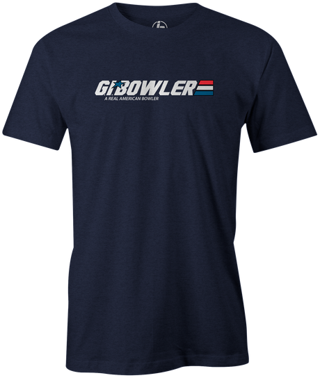 GI Bowler. A Real American Hero Bowler! Cool, vintage, funny, novelty, original, movie, dinosaurs, league bowling team shirt, tournament shirt, FREE Shipping, cheap, deal, discount. t-shirt, tee-shirt. GI Joe GI Jane #gijoe #gijoenation #gijoecommunity #actionfigures #yojoe #hasbro #toys #cobra #gijoecollector navy blue