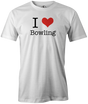 I love bowling Men's bowling shirt, white, t-shirt, tees, tee-shirt, tee, cool, novelty, pba, pwba, usbc, free shipping, discount.
