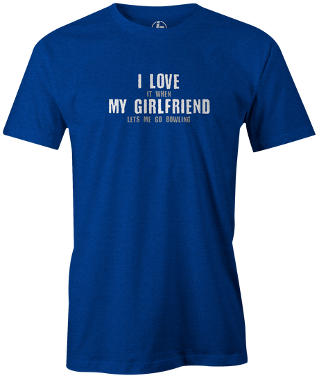 It's always nice to have someone who respects your bowling time. Rock this sharp Bowling girlfriend t-shirt and show the world how cool she is. This tee is the perfect gift. black, navy or charcoal. gift, birthday present. charcoal, navy, blue. tees, discount, cheap, free shipping. coupon code. discount. blue