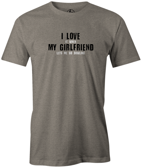 It's always nice to have someone who respects your bowling time. Rock this sharp Bowling girlfriend t-shirt and show the world how cool she is. This tee is the perfect gift. black, navy or charcoal. gift, birthday present. charcoal, navy, blue. tees, discount, cheap, free shipping. coupon code. discount. gray