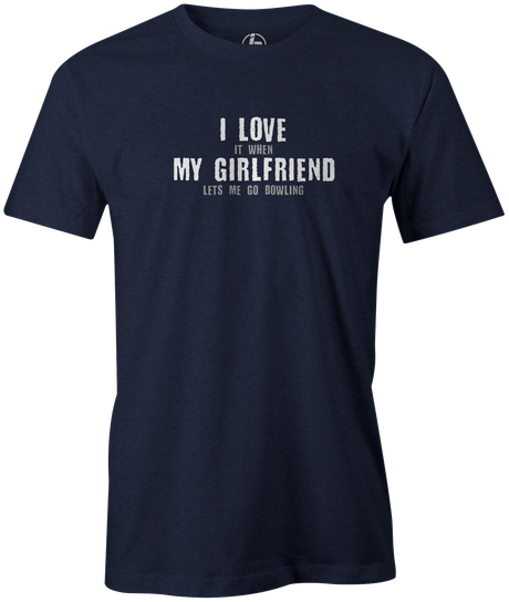 It's always nice to have someone who respects your bowling time. Rock this sharp Bowling girlfriend t-shirt and show the world how cool she is. This tee is the perfect gift. black, navy or charcoal. gift, birthday present. charcoal, navy, blue. tees, discount, cheap, free shipping. coupon code. discount. navy