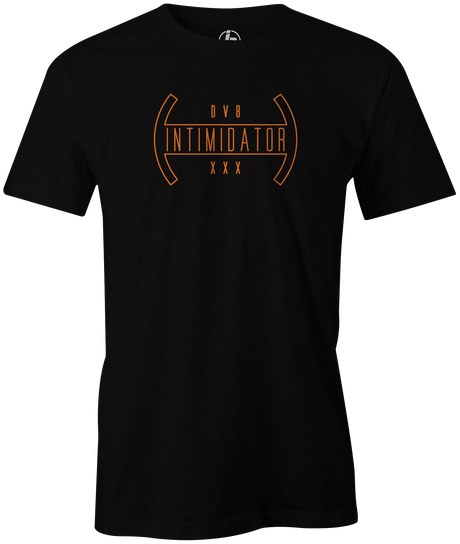 DV8 Intimidator Men's T-Shirt, Black, bowling, bowling ball, tee, tee shirt, tee-shirt, t shirt, t-shirt, tees, league bowling team shirt, tournament shirt, funny, cool, awesome, brunswick, brand