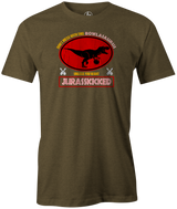 JURASSKICKED! Don't mess with BowlAsaurus or you'll get your ASS KICKED!  If you're a fan of the classic Jurassic Park movies, this is the perfect shirt for you! Show your love for dinosaurs, Jurassic Park and bowling by picking up one of these awesome Jurassikicked tees. tee-shirt, tees, tee shirt, league bowling team shirt, discount, sale, free shipping, cool, funny, vintage.