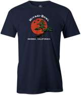 Miyagi-Bowl Men's Bowling shirt, navy, tee, tee-shirt, tee shirt, t-shirt, cool, vintage, original, mr. miyagi, free shipping, discount, cheap, coupon code. Miyagi-Bowl: Where real bowlers go. Cobra Kai, Dojo Karate Kid. Support YouTuber Louis Luna and pick up one of these cool Miyagi-Bowl t-shirts. All proceeds will go towards helping Louis with his YouTube and Bowling endeavors. tee-shirt, tees, tee shirt, discount, free shipping, cheap, league bowling team shirt, coupon, pba, pwba, usbc, original.