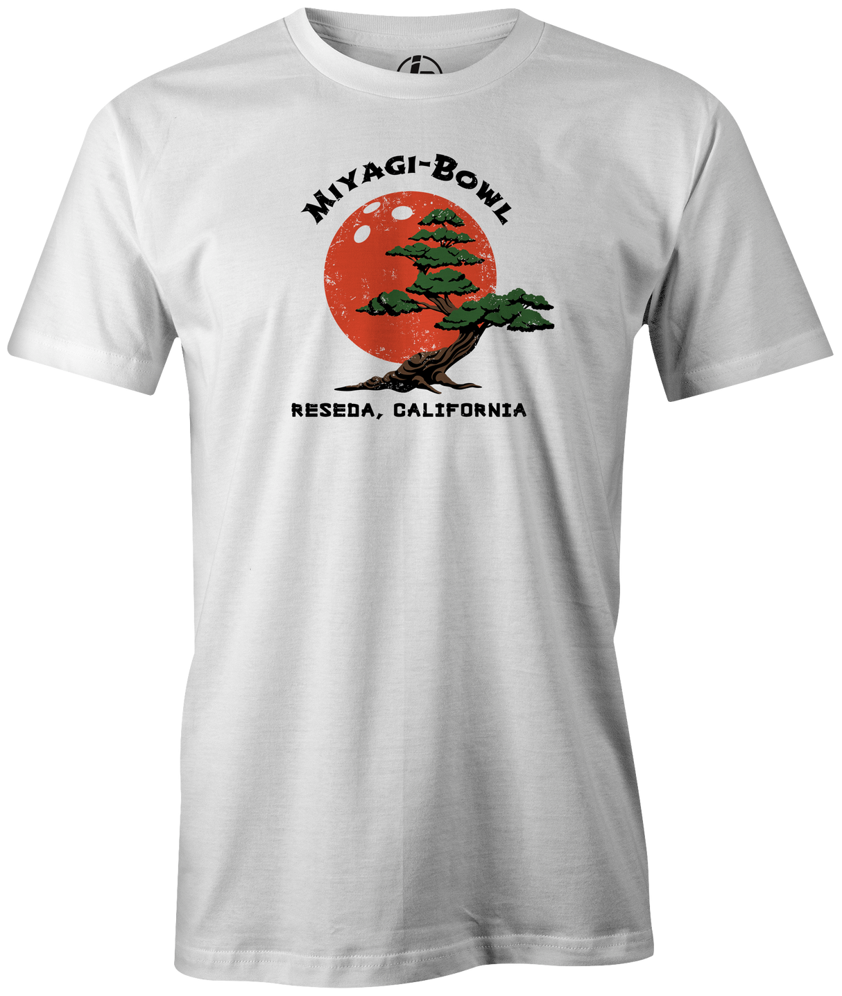 Miyagi-Bowl Men's Bowling shirt, navy, tee, tee-shirt, tee shirt, t-shirt, cool, vintage, original, mr. miyagi, free shipping, discount, cheap, coupon code. Miyagi-Bowl: Where real bowlers go. Cobra Kai, Dojo Karate Kid. Support YouTuber Louis Luna and pick up one of these cool Miyagi-Bowl t-shirts. All proceeds will go towards helping Louis with his YouTube and Bowling endeavors. tee-shirt, tees, tee shirt, discount, free shipping, cheap, league bowling team shirt, coupon, pba, pwba, usbc, original.