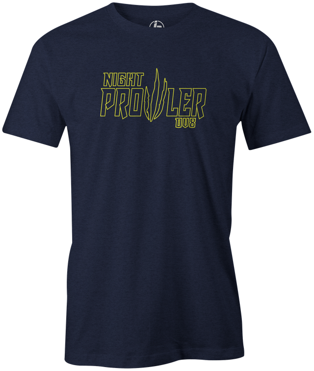 DV8 Night Prowler Men's T-Shirt, Navy, bowling, bowling ball, tee, tee shirt, tee-shirt, t shirt, t-shirt, tees, league bowling team shirt, tournament shirt, funny, cool, awesome, brunswick, brand